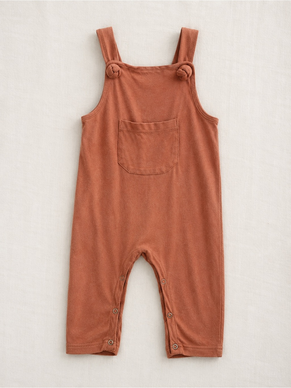 Kate Quinn Baby Jumpsuit - Ribbed Organic Cotton - Neutral Brown